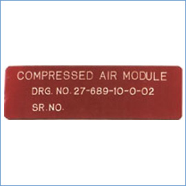 Aluminium Anodised Engraved Labels/Panels